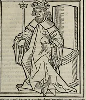 An illustration from Prefatio magistri Ioha[n]nis de thwrocz : in primu[m] libru[m] Chronice hungaror[um] foeliciter incipit