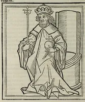 An illustration from Prefatio magistri Ioha[n]nis de thwrocz : in primu[m] libru[m] Chronice hungaror[um] foeliciter incipit