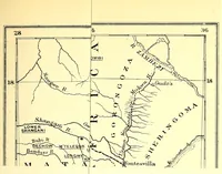 An illustration from Prehistoric Rhodesia; an examination of the historical, ethnological and archaeological evidencesas to the origin and age of the rock mines and stone buildings, with a gazetteer of mediaeval south -east Africa, 915 A.D. to 1760 A.D., and the countries of the Monomotapa, Manica, Sabia, Quiteve, Sofala, and Mozambique (1909)