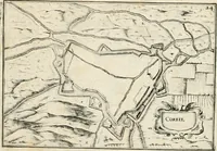 An illustration from Premiere[-seconde] partie, Les plans et profilz de toutes les principalles villes et lieux considerables de France : ensemble les cartes generalles de chascune prouince & les particulières de chasque gouuernement d'icelles (1636)