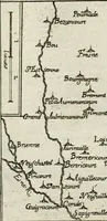 An illustration from Premiere[-seconde] partie, Les plans et profilz de toutes les principalles villes et lieux considerables de France : ensemble les cartes generalles de chascune prouince & les particulières de chasque gouuernement d'icelles (1636)