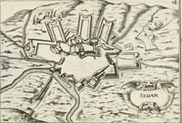 Picture 79 of 470 from Premiere[-seconde] partie, Les plans et profilz de toutes les principalles villes et lieux considerables de France : ensemble les cartes generalles de chascune prouince & les particulières de chasque gouuernement d'icelles (1636), leaf 196