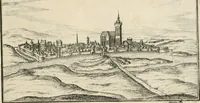 An illustration from Premiere[-seconde] partie, Les plans et profilz de toutes les principalles villes et lieux considerables de France : ensemble les cartes generalles de chascune prouince & les particulières de chasque gouuernement d'icelles (1636)