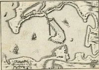 An illustration from Premiere[-seconde] partie, Les plans et profilz de toutes les principalles villes et lieux considerables de France : ensemble les cartes generalles de chascune prouince & les particulières de chasque gouuernement d'icelles (1636)