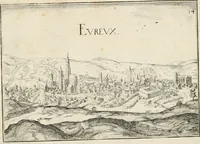 Picture 185 of 470 from Premiere[-seconde] partie, Les plans et profilz de toutes les principalles villes et lieux considerables de France : ensemble les cartes generalles de chascune prouince & les particulières de chasque gouuernement d'icelles (1636), leaf 410