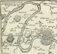 An illustration from Premiere[-seconde] partie, Les plans et profilz de toutes les principalles villes et lieux considerables de France : ensemble les cartes generalles de chascune prouince & les particulières de chasque gouuernement d'icelles (1636)