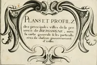 An illustration from Premiere[-seconde] partie, Les plans et profilz de toutes les principalles villes et lieux considerables de France : ensemble les cartes generalles de chascune prouince & les particulières de chasque gouuernement d'icelles (1636)