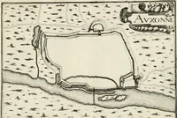 An illustration from Premiere[-seconde] partie, Les plans et profilz de toutes les principalles villes et lieux considerables de France : ensemble les cartes generalles de chascune prouince & les particulières de chasque gouuernement d'icelles (1636)