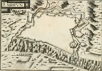 Picture 272 of 470 from Premiere[-seconde] partie, Les plans et profilz de toutes les principalles villes et lieux considerables de France : ensemble les cartes generalles de chascune prouince & les particulières de chasque gouuernement d'icelles (1636), leaf 628
