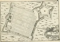 Picture 293 of 470 from Premiere[-seconde] partie, Les plans et profilz de toutes les principalles villes et lieux considerables de France : ensemble les cartes generalles de chascune prouince & les particulières de chasque gouuernement d'icelles (1636), leaf 670