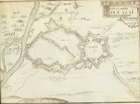 An illustration from Premiere[-seconde] partie, Les plans et profilz de toutes les principalles villes et lieux considerables de France : ensemble les cartes generalles de chascune prouince & les particulières de chasque gouuernement d'icelles (1636)