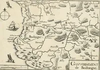 An illustration from Premiere[-seconde] partie, Les plans et profilz de toutes les principalles villes et lieux considerables de France : ensemble les cartes generalles de chascune prouince & les particulières de chasque gouuernement d'icelles (1636)
