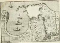 An illustration from Premiere[-seconde] partie, Les plans et profilz de toutes les principalles villes et lieux considerables de France : ensemble les cartes generalles de chascune prouince & les particulières de chasque gouuernement d'icelles (1636)