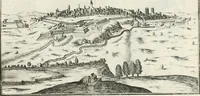 An illustration from Premiere[-seconde] partie, Les plans et profilz de toutes les principalles villes et lieux considerables de France : ensemble les cartes generalles de chascune prouince & les particulières de chasque gouuernement d'icelles (1636)