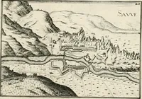 Picture 344 of 470 from Premiere[-seconde] partie, Les plans et profilz de toutes les principalles villes et lieux considerables de France : ensemble les cartes generalles de chascune prouince & les particulières de chasque gouuernement d'icelles (1636), leaf 774