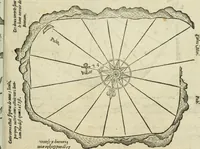 An illustration from Premier livre de l'histoire de la navigation aux Indes Orientales, par les hollandois, et des choses a eux advenues : ensemble les conditions, les meurs, & manieres de vivres des nations, par eux abordees : plus les monnoyes, espices, drogues, & marchandises, & le pris d'icelles : davantage les decouvremens & apparences, situations, & costes maritimes des contrees : avec le vray pourtrait au vif des habitans : le tout par plusieurs figures illustré : tres-recreatif a lire a tous navigans & amateurs des navigations lointaines, ez terres estrangeres (1609)