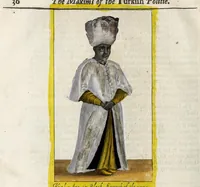 Picture 11 of 23 from The present state of the Ottoman Empire : containing the maxims of the Turkish politie, the most material points of the Mahometan religion, their sects and heresies, their convents and religious votaries : their military discipline, with an exact computation of their forces both by land and sea : iIllustrated with divers pieces of sculpture, representing the variety of habits amongst the Turks : in three books (1668), leaf 56