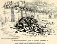 An illustration from Presidential nominations and elections : a history of American conventions, national campaigns, inaugurations and campaign caricature (1916)
