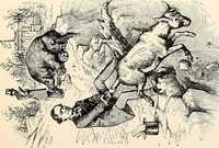 An illustration from Presidential nominations and elections : a history of American conventions, national campaigns, inaugurations and campaign caricature (1916)