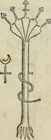 An illustration from Pretiosa margarita novella : de thesavro, ac pretiosissimo philosophorvm lapide : artis huius divinae typus & methodus : collectanea ex Arnaldo, Rhaymundo, Rhasi, Alberto, & Michaele Scoto (1546)