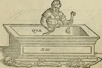 An illustration from Pretiosa margarita novella : de thesavro, ac pretiosissimo philosophorvm lapide : artis huius divinae typus & methodus : collectanea ex Arnaldo, Rhaymundo, Rhasi, Alberto, & Michaele Scoto (1546)
