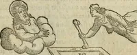 An illustration from Pretiosa margarita novella : de thesavro, ac pretiosissimo philosophorvm lapide : artis huius divinae typus & methodus : collectanea ex Arnaldo, Rhaymundo, Rhasi, Alberto, & Michaele Scoto (1546)