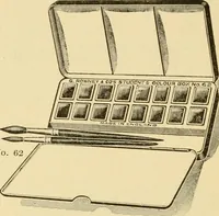 An illustration from Priced catalogue of artists' materials : supplies for oil painting, water color painting, china painting ... and drawing materials for architects and engineers, manual training schools and colleges. (1914)