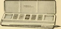 An illustration from Priced catalogue of artists' materials : supplies for oil painting, water color painting, china painting ... and drawing materials for architects and engineers, manual training schools and colleges. (1914)