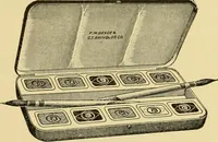 An illustration from Priced catalogue of artists' materials : supplies for oil painting, water color painting, china painting ... and drawing materials for architects and engineers, manual training schools and colleges. (1914)