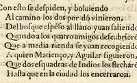 An illustration from Primera parte de Cortés Valeroso, y Mexicana, de Gabriel Lasso de la Vega . (1588)
