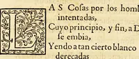 An illustration from Primera parte de Cortés Valeroso, y Mexicana, de Gabriel Lasso de la Vega . (1588)