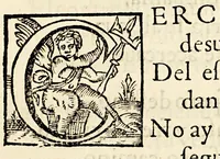 An illustration from Primera parte de Cortés Valeroso, y Mexicana, de Gabriel Lasso de la Vega . (1588)