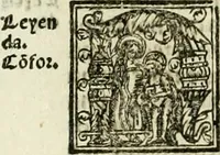 An illustration from Primera parte de las Cronicas de la orden de los frayles menores del seraphico padre Sant Francisco, instituydor y primero ministro general, que se puede llamar vitas patrum de los menores .. (1563)