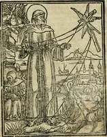 An illustration from Primera parte de las Cronicas de la orden de los frayles menores del seraphico padre Sant Francisco, instituydor y primero ministro general, que se puede llamar vitas patrum de los menores .. (1563)