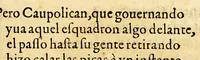 An illustration from Primera y segunda parte dela Araucana, de don Alonso de Ercilla y Çuñiga . (1578)