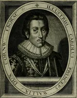 An illustration from Princelyck cabinet : verthoonende t'leven afcomste ende afbeeldingen der voornaemste vorste[n], princen, graven en heeren van Europa jegenwoordig regierende : mitsgaders beschrijvinge vanden staet, landen, rijckdommen ende incomsten der selver ... (1625)