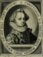 An illustration from Princelyck cabinet : verthoonende t'leven afcomste ende afbeeldingen der voornaemste vorste[n], princen, graven en heeren van Europa jegenwoordig regierende : mitsgaders beschrijvinge vanden staet, landen, rijckdommen ende incomsten der selver ... (1625)