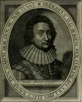 An illustration from Princelyck cabinet : verthoonende t'leven afcomste ende afbeeldingen der voornaemste vorste[n], princen, graven en heeren van Europa jegenwoordig regierende : mitsgaders beschrijvinge vanden staet, landen, rijckdommen ende incomsten der selver ... (1625)