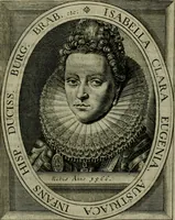 An illustration from Princelyck cabinet : verthoonende t'leven afcomste ende afbeeldingen der voornaemste vorste[n], princen, graven en heeren van Europa jegenwoordig regierende : mitsgaders beschrijvinge vanden staet, landen, rijckdommen ende incomsten der selver ... (1625)