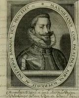 An illustration from Princelyck cabinet : verthoonende t'leven afcomste ende afbeeldingen der voornaemste vorste[n], princen, graven en heeren van Europa jegenwoordig regierende : mitsgaders beschrijvinge vanden staet, landen, rijckdommen ende incomsten der selver ... (1625)
