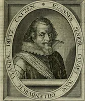 An illustration from Princelyck cabinet : verthoonende t'leven afcomste ende afbeeldingen der voornaemste vorste[n], princen, graven en heeren van Europa jegenwoordig regierende : mitsgaders beschrijvinge vanden staet, landen, rijckdommen ende incomsten der selver ... (1625)