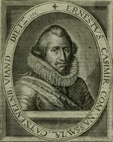 An illustration from Princelyck cabinet : verthoonende t'leven afcomste ende afbeeldingen der voornaemste vorste[n], princen, graven en heeren van Europa jegenwoordig regierende : mitsgaders beschrijvinge vanden staet, landen, rijckdommen ende incomsten der selver ... (1625)