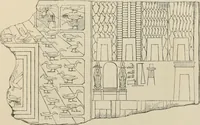 An illustration from Principaux monuments du Musée égyptien de Florence : première partie : stèles, bas-reliefs et fresques (1882)