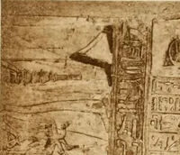 An illustration from Principaux monuments du Musée égyptien de Florence : première partie : stèles, bas-reliefs et fresques (1882)