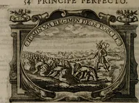 An illustration from Principe perfecto y ministros aiustados : documentos politicos, y morales en emblemas (1662)