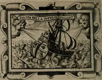 An illustration from Principe perfecto y ministros aiustados : documentos politicos, y morales en emblemas (1662)