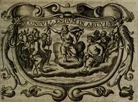 An illustration from Principe perfecto y ministros aiustados : documentos politicos, y morales en emblemas (1662)
