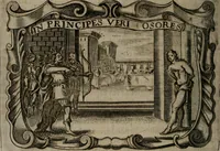 An illustration from Principe perfecto y ministros aiustados : documentos politicos, y morales en emblemas (1662)