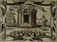 An illustration from Principe perfecto y ministros aiustados : documentos politicos, y morales en emblemas (1662)