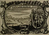 An illustration from Principe perfecto y ministros aiustados : documentos politicos, y morales en emblemas (1662)